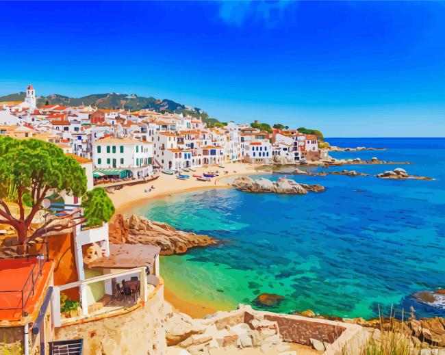 Spain Costa Brava Beach Painting By Numberss.png