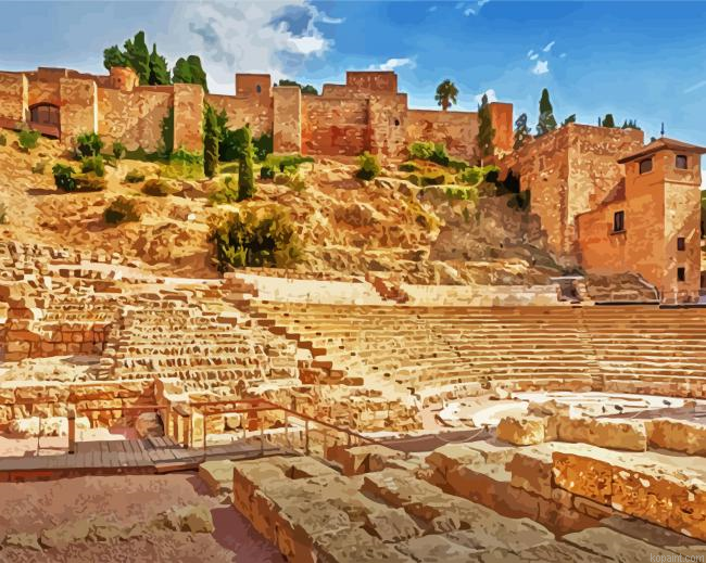 Spain Malaga Teatro Romano Painting By Numberss.png