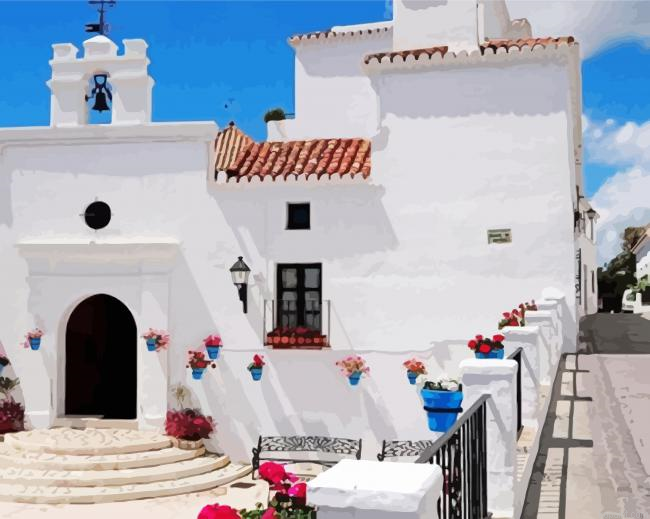 Spain Mijas Town Painting By Numberss.png