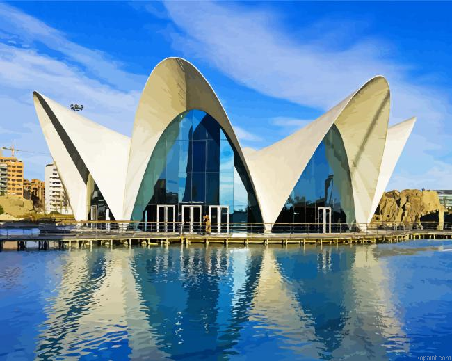 Spain Valencia Oceanografic Building Painting By Numberss.png