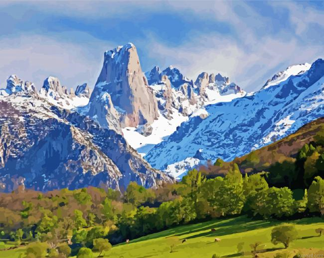 Spanish Landscape In Winter Paint By Numbers
