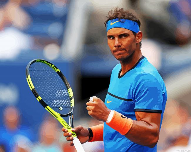 Spanish Tennis Player Rafael Nadal Painting By Numberss.png