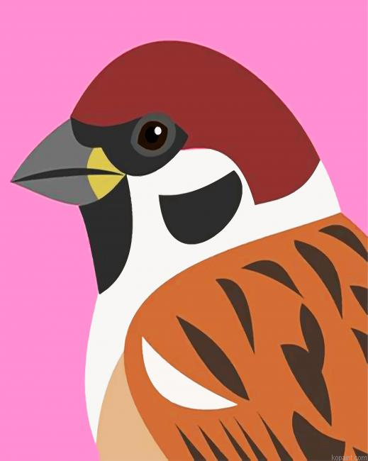 Sparrow Bird Painting By Numberss.png