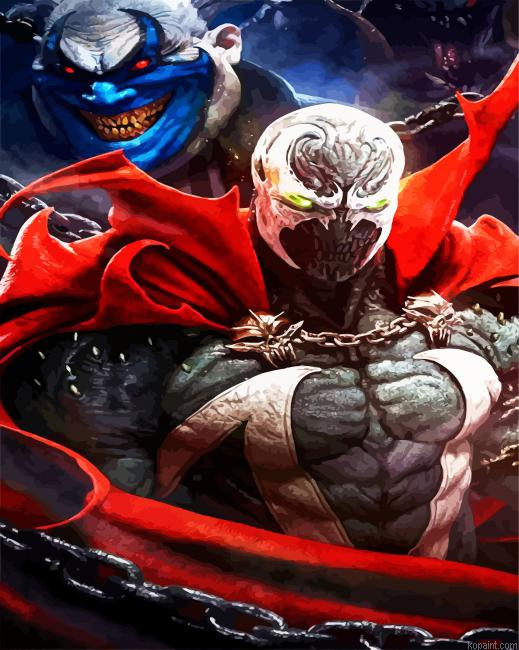 Spawn the super Villain Hero Paint by Numbers