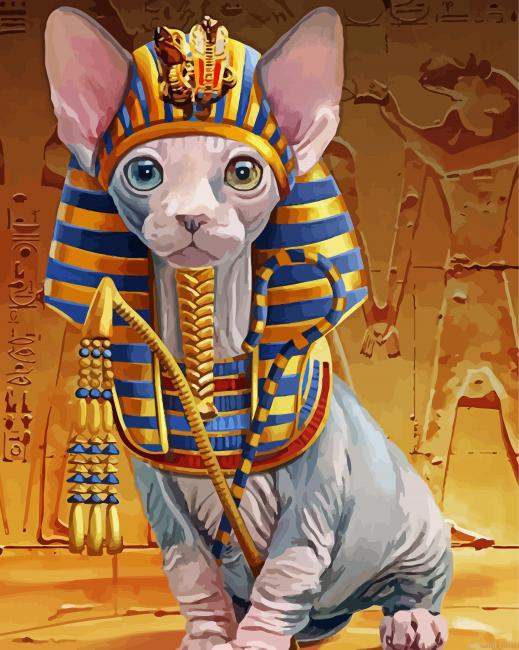 Sphynx Pharaoh Painting By Numberss.png
