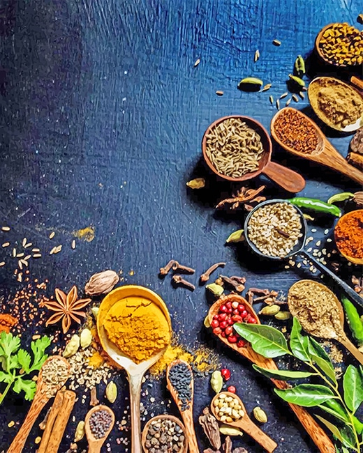 Spices Spoons New Painting By Numberss.png