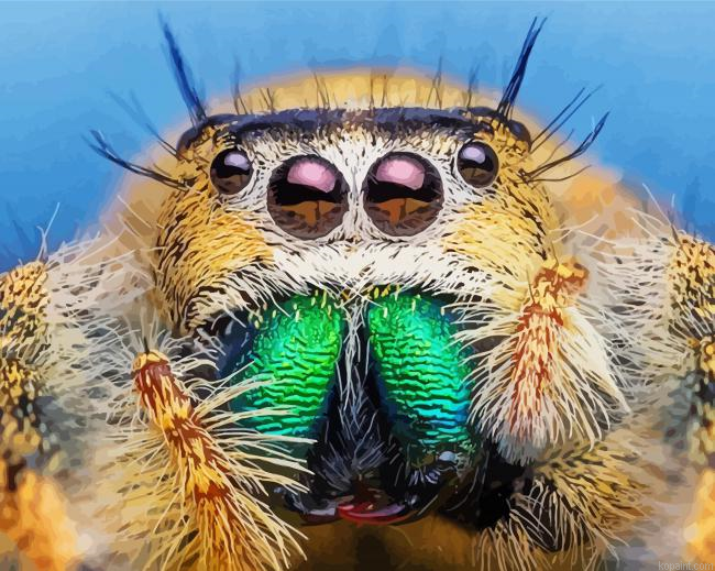 Spider Insect Eye Painting By Numberss.png
