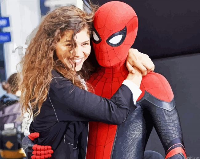 Spider Man No Way Home Couple Painting By Numberss.png