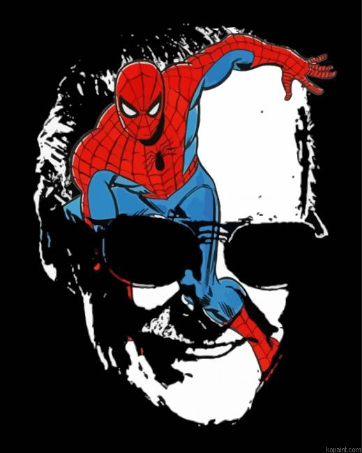 Spider Man X Stan Lee Painting By Numberss.png