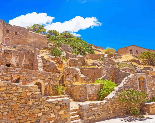 Spinalonga Island In Greece Paint By Numbers