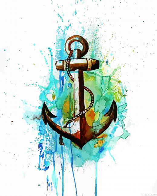 Splatter Anchor Art Painting By Numberss.png