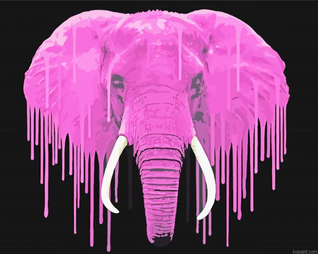 Splatter Pink Elephant Painting By Numberss.png