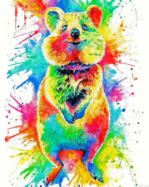 Splatter Quokka Animal Painting By Numberss.png