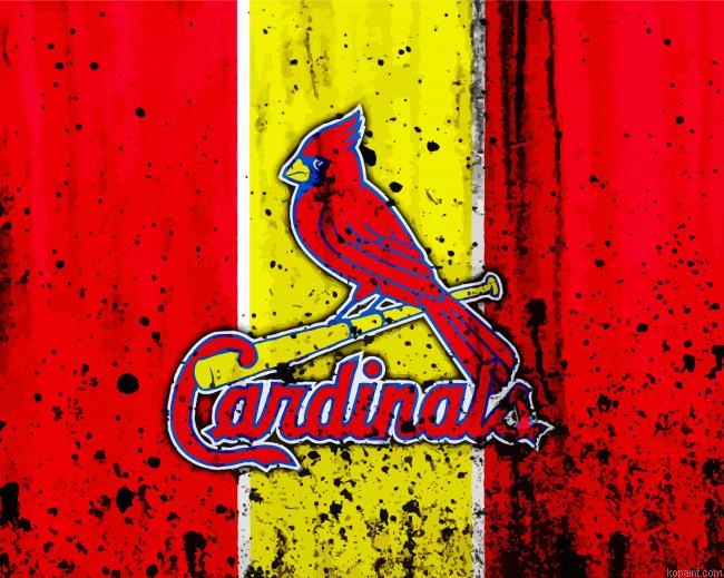 Splatter St Louis Cardinals Paint By Numbers
