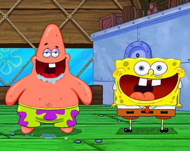 Sponge Bob And Patrick Star Painting By Numberss.png