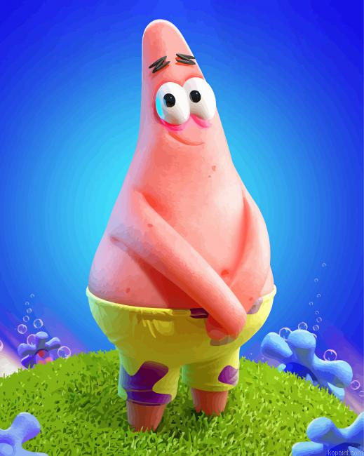 Spongebob Patrick Star Painting By Numberss.png