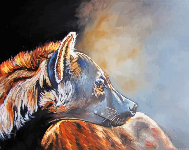 Spotted Hyena Animal Art Painting By Numberss.png