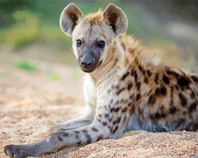 Spotted Hyena Animal Painting By Numberss.png