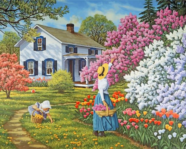 Spring Country Life Painting By Numberss.png