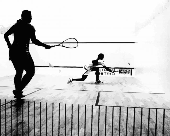 Squash Sport Players Painting By Numberss.png