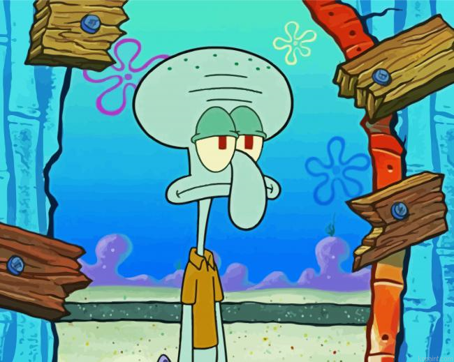 Squidward Animation Paint By Numbers