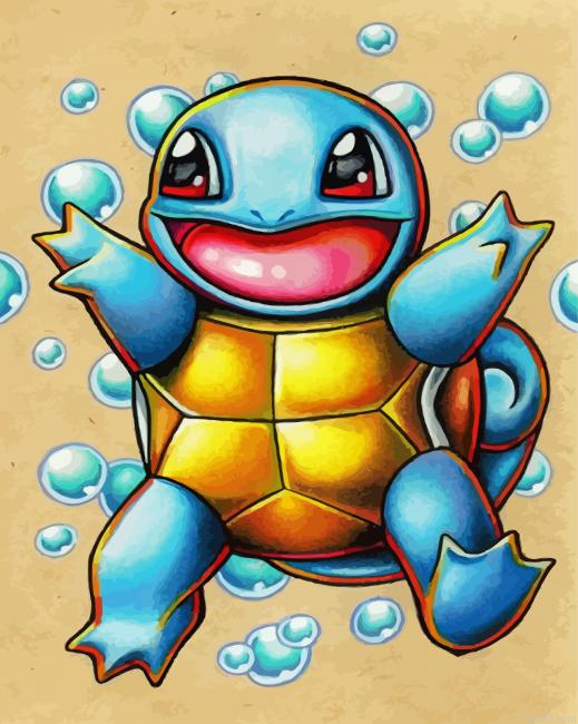 Squirtle Pokemon Anime Character Painting By Numberss.png
