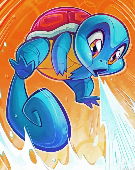 Squirtle Pokemon Anime Painting By Numberss.png