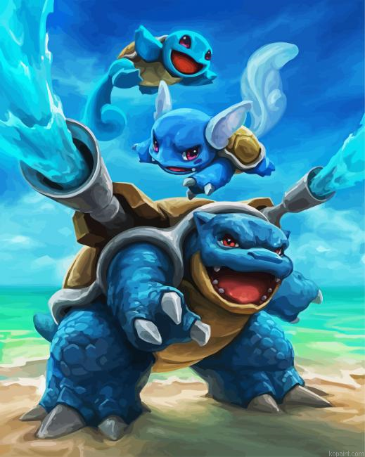 Squirtle Transformation Pokemon Anime Painting By Numberss.png