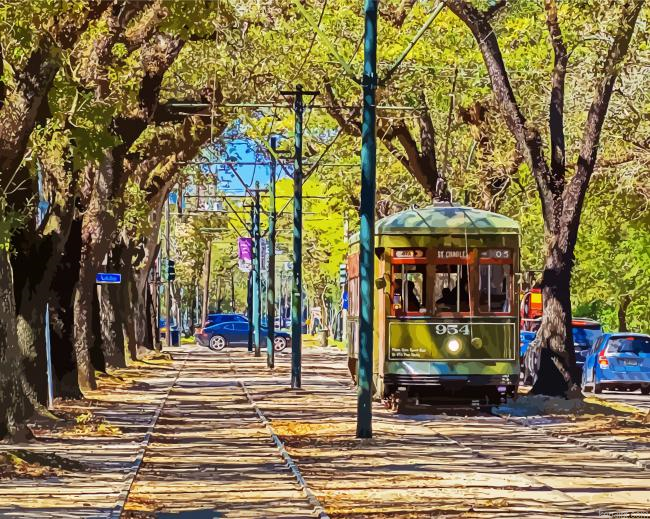 St Charles Streetcar New Orleans Painting By Numberss.png