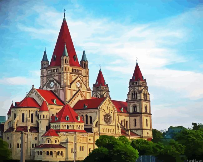 St Francis Of Assisi Church In Austria Painting By Numberss.png