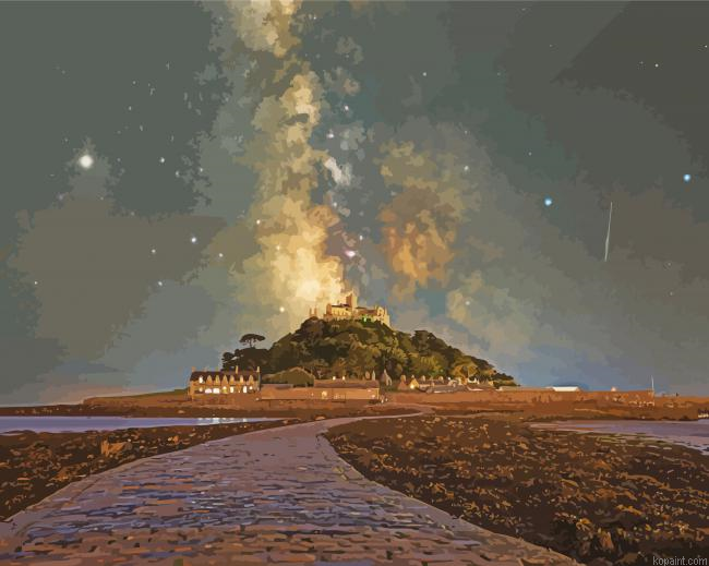 St Micheals Mount At Night Painting By Numberss.png
