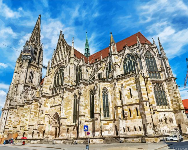St Peter Cathedral Regensburg Painting By Numberss.png