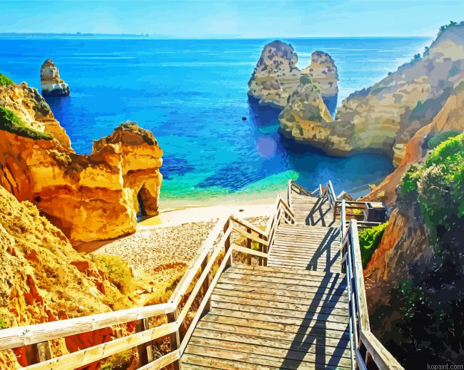 Stairway Faro Portugal Paint By Numbers.png