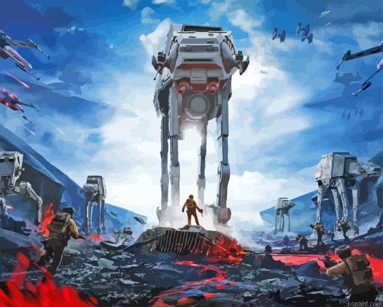Star Wars Battlefront Paint By Numbers