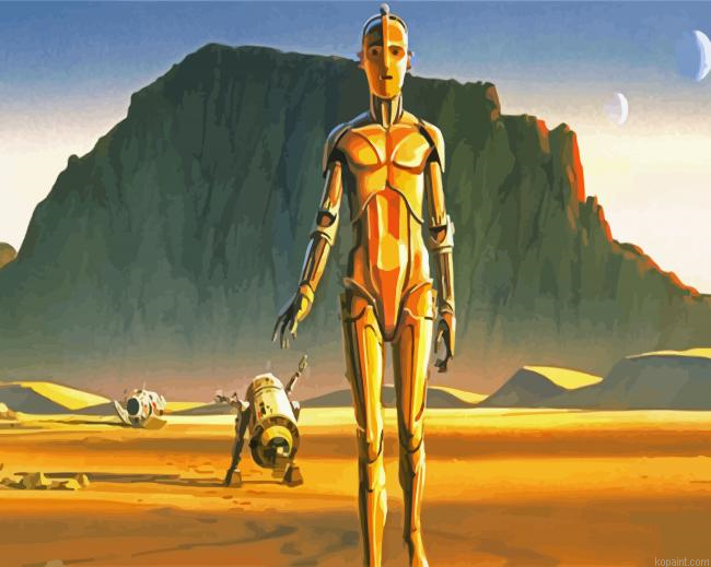 Star Wars C3po Robot Paint By Numbers.png