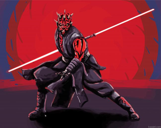 Star Wars Darth Maul Painting By Numberss.png
