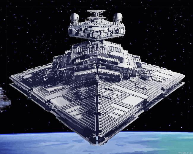 Star Wars Imerial Destroyer Movie Painting By Numberss.png