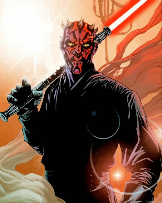 Star Wars Maul Paint By Numbers