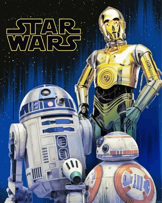 Star Wars Vintage Droids Poster Painting By Numberss.png