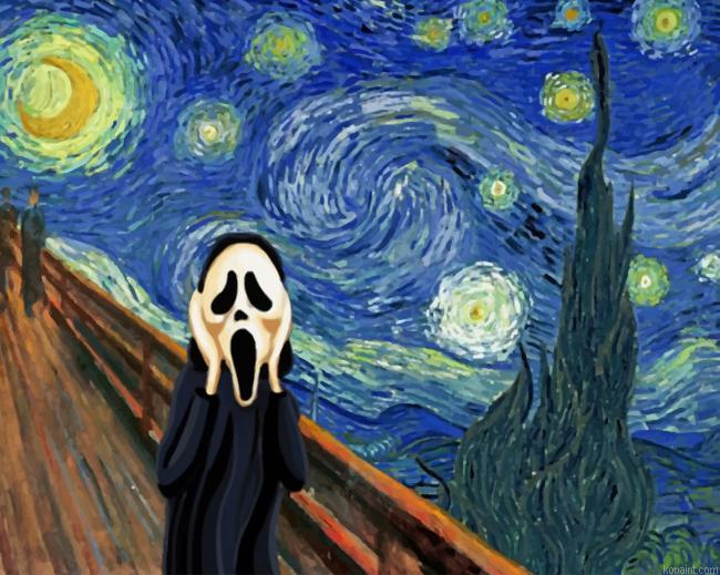 Starry Night Halloween New Painting By Numberss.png