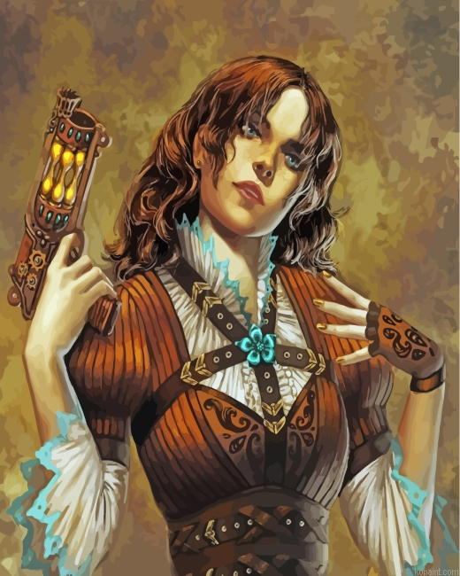 Steampunk Girl Painting By Numberss.png