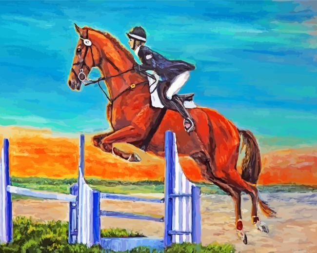 Steeplechase Horse Painting By Numberss.png