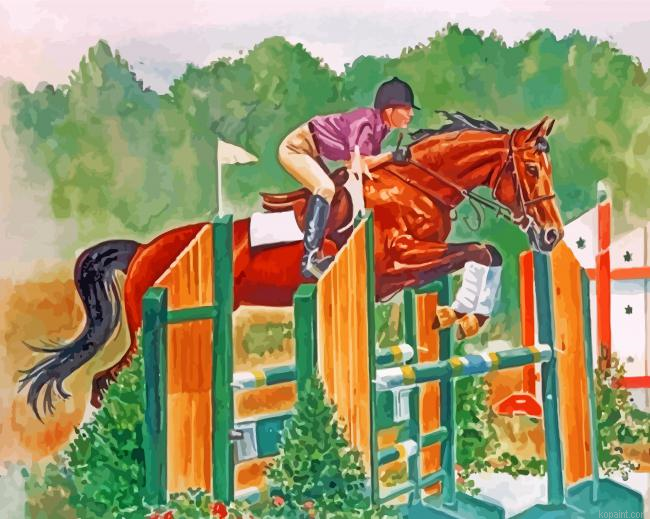 Steeplechase Horse Racing Painting By Numberss.png