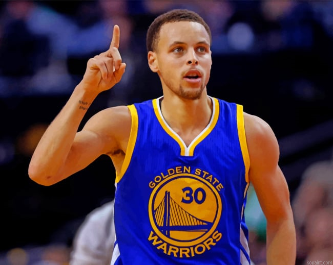 Stephen Curry Golden State Warriors Painting By Numberss.png