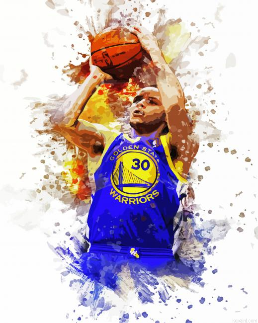 Stephen Curry Player Art Paint By Numbers.png