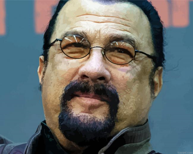Steven Seagal With Glasses Painting By Numberss.png