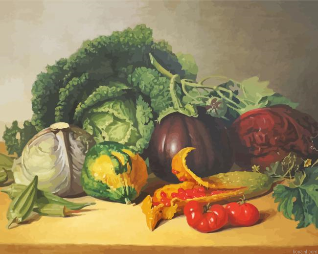 Still Life Vegetables Art Paint By Numbers
