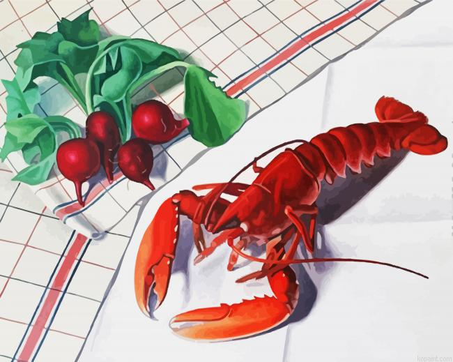 Still Life With Lobster And Radishes Painting By Numberss.png