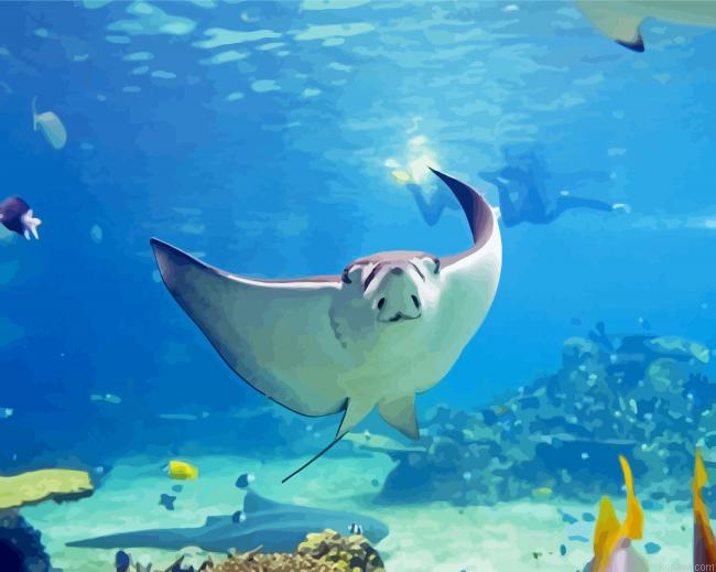 Stingray Undersea Painting By Numberss.png