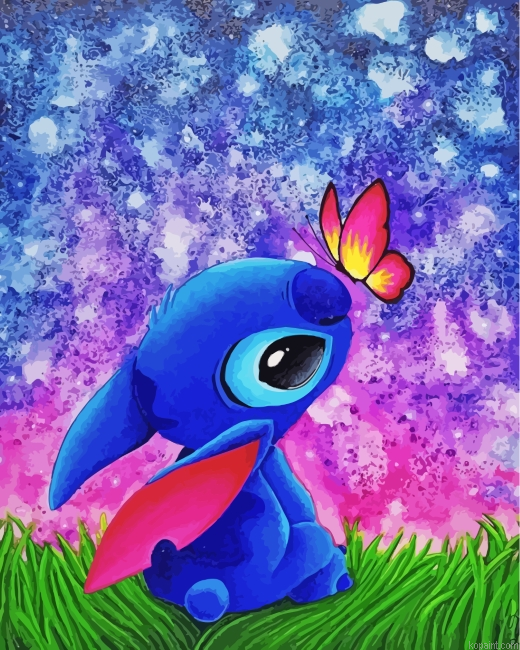 Stitch And Butterfly Painting By Numberss.png